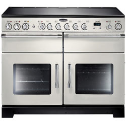 Rangemaster Excel 110 Electric Ceramic Range Cooker Ivory/White Trim